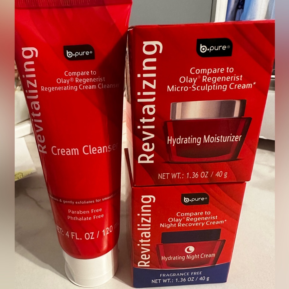 B Pure Cleanser, day & night cream Set